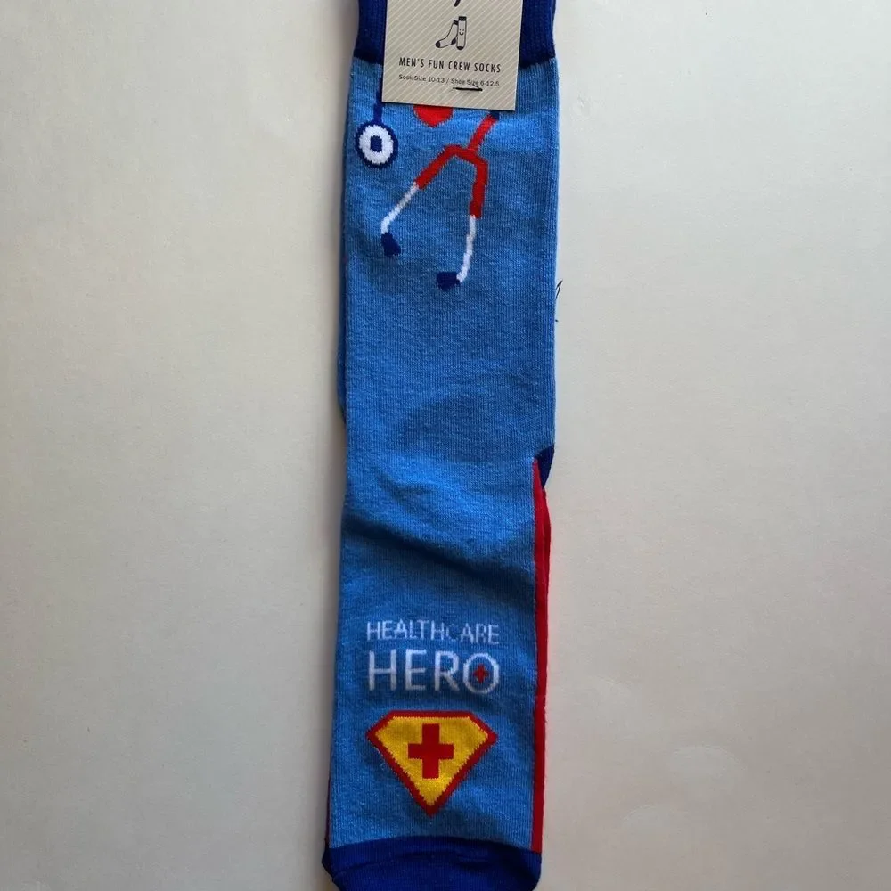 Men's Crew Socks -Health Worker Series- Hero- NWT